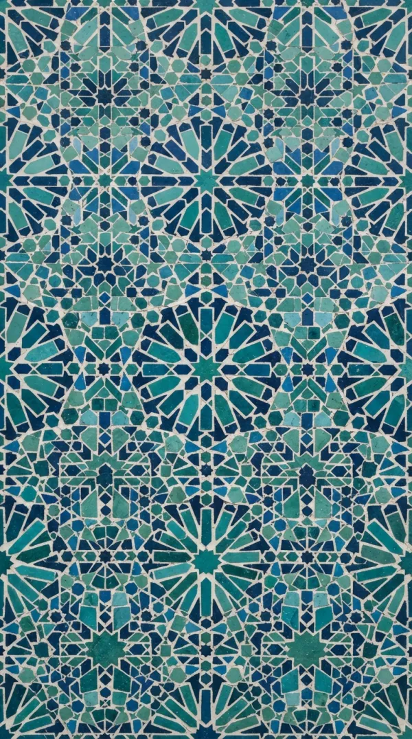 Moroccan zellige tiles with intricate stars