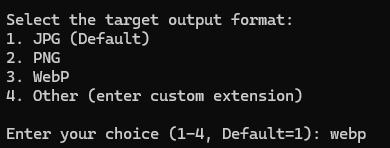 Terminal output format question